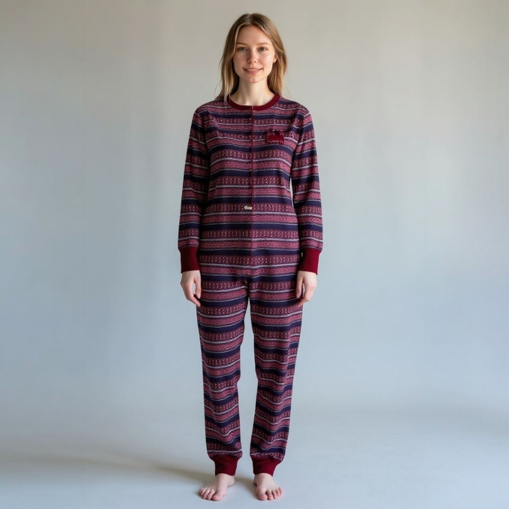 Roots Maroon and Gray Patterned Apparel